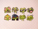 Cute Frog Emotes - Sticker set - 8 pieces