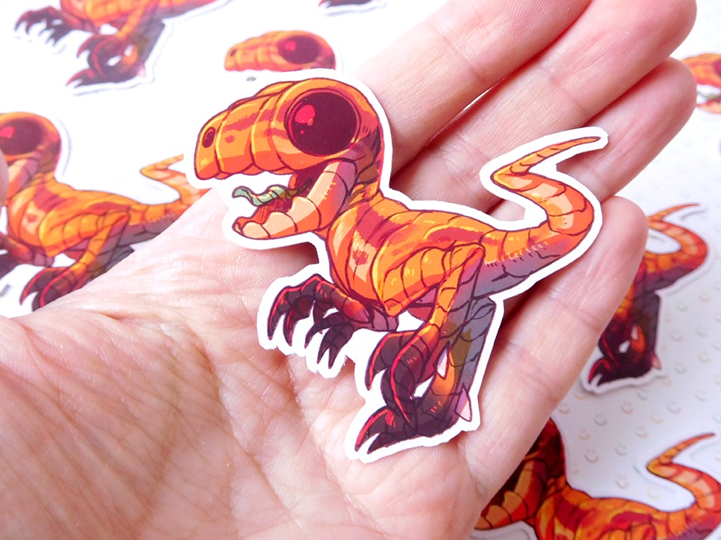 Pumpkin Raptor - Sticker