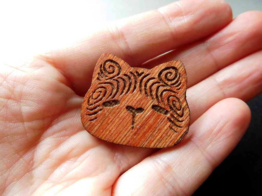 Chubby Cat - Wooden Pin