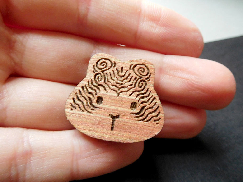 Cat - Wooden Pin