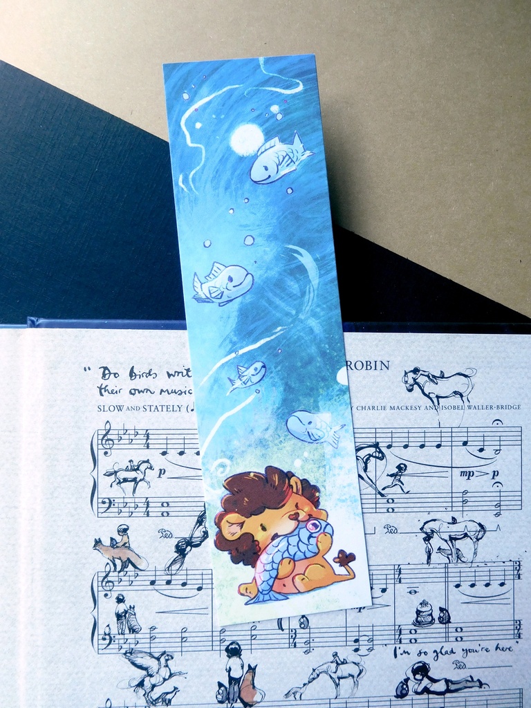 Bookmark - Little Lion and his fishes