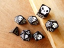 Dice Set - Skully Bones - GLOW IN THE DARK
