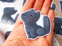 Black kitty sticker