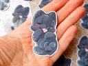 Black kitty sticker