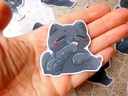 Black kitty sticker