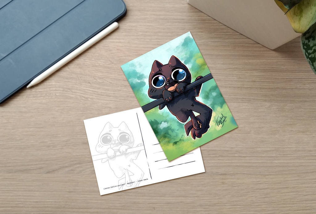 Postcard - Black Kitty - Limited Edition