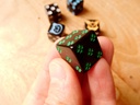 D6 single Dice - four leaf clover