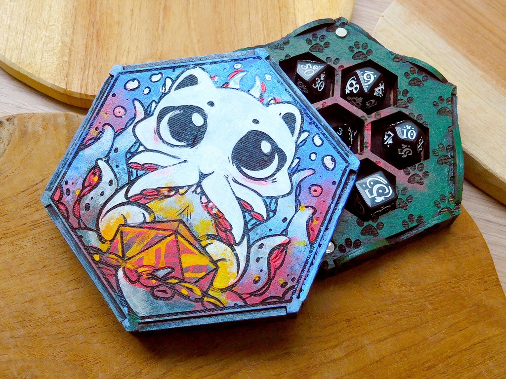 Dice Tray - Cathulhu Handpainted