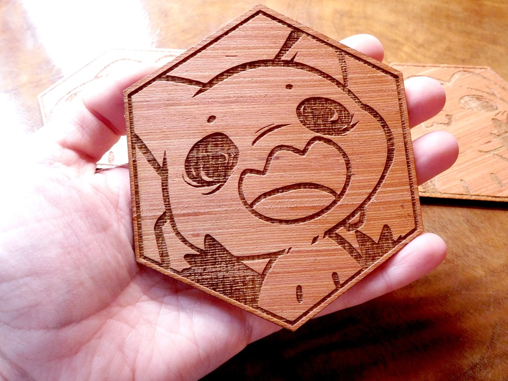 Wooden Coaster - Mimikyu - Hi