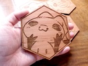 Wooden Coaster - Mimikyu - Blush