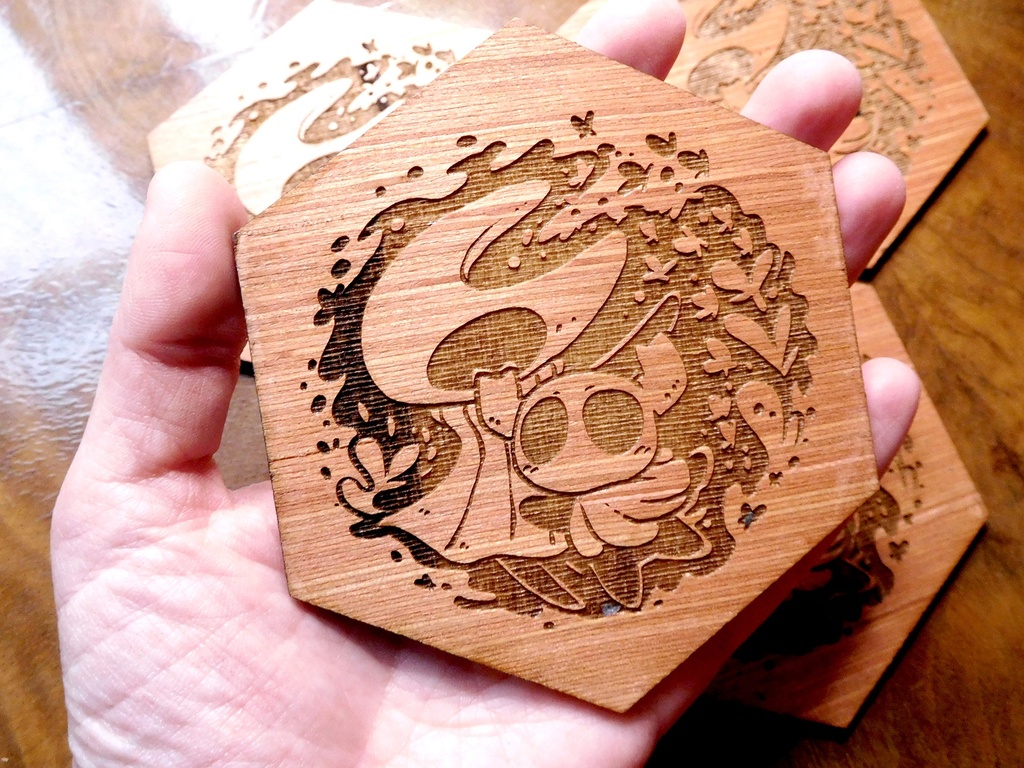 Wooden Coaster - Hollow Knight - Silksong