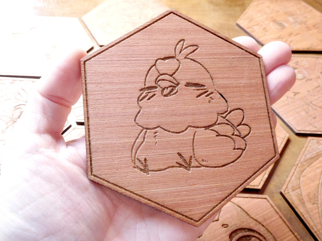 Wooden Coaster - Silly Little Dove