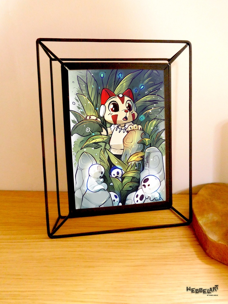 Artprint - Princess Mononoke Kitty Edition