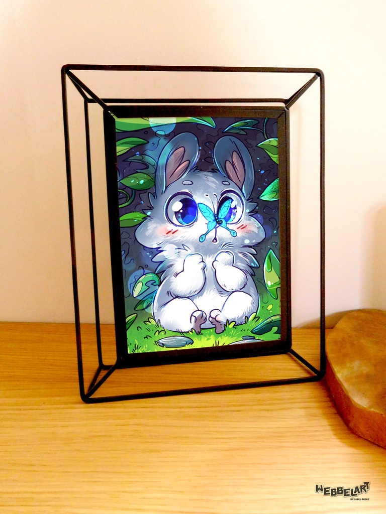 Artprint - Bunny and Butterfly