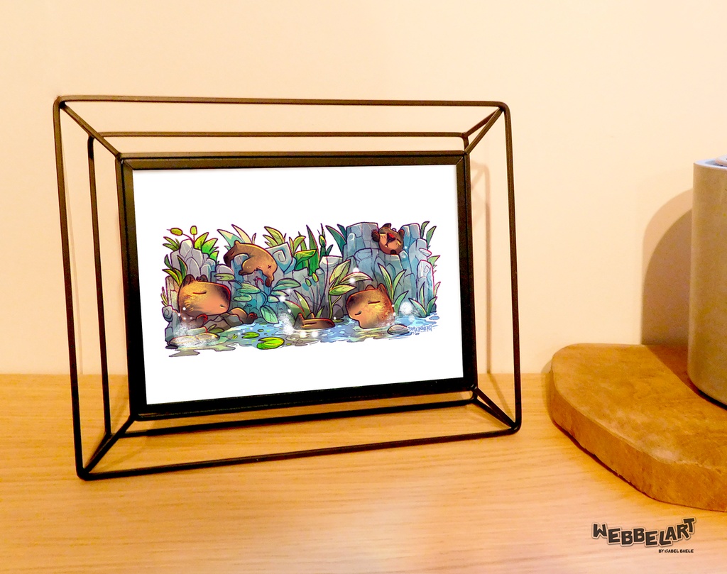 Artprint - Hotspring Capibara