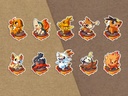 Fire Starter pokemon - Sticker set