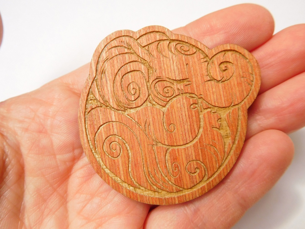 Elephant - Wooden Pin