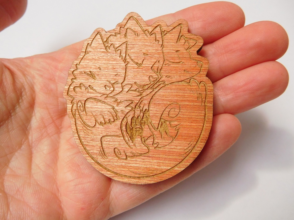 Cerberus - Wooden Pin