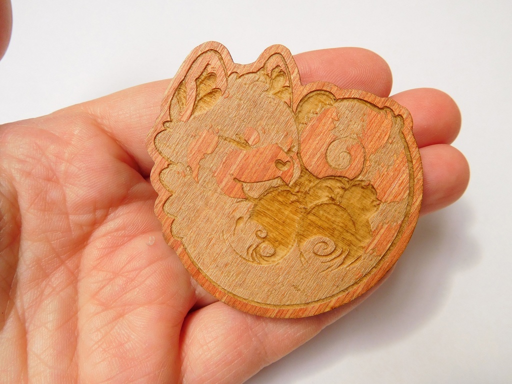 Red Panda - Wooden Pin