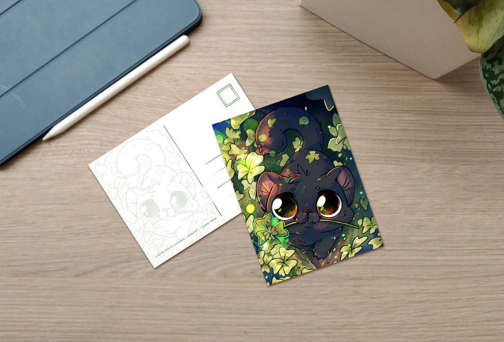 Postcard - Lucky Kitty