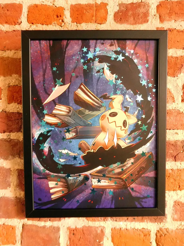 Mimikyu - Ocean blue foil print - Limited edition