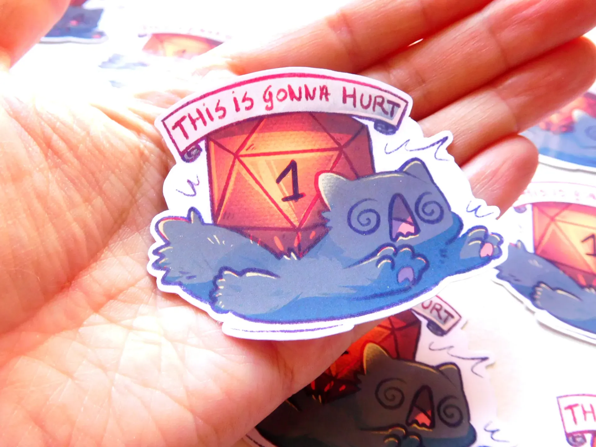This is gonna hurt - dice sticker