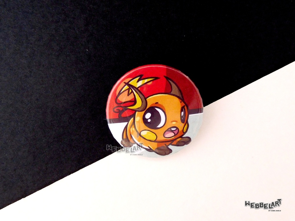 Button - Raichu - 38mm Badge - #026