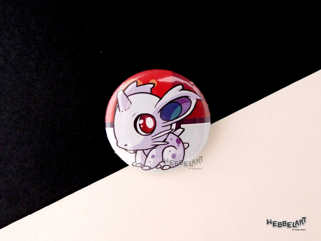 Button - Nidoran Female - 38mm Badge - #029