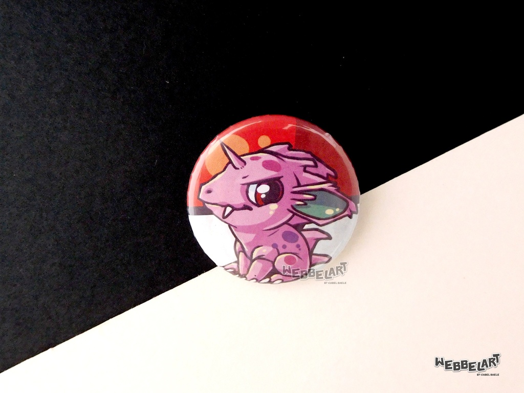 Button - Nidorino - 38mm Badge - #033