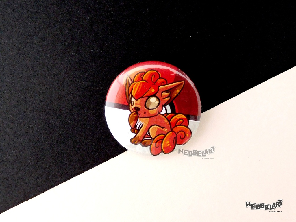 Button - Vulpix - 38mm Badge - #037