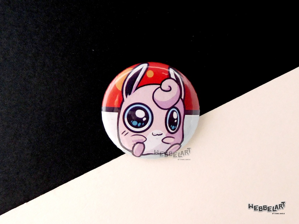 Button - Wigglytuff - 38mm Badge - #040