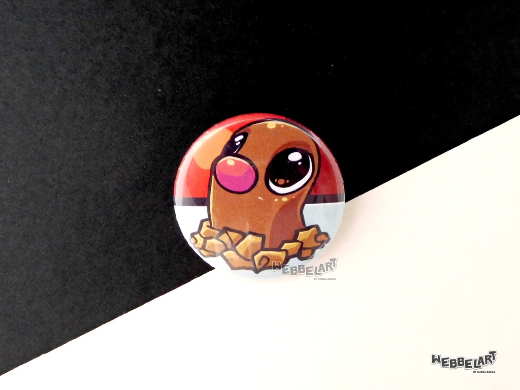 Button - Diglett - 38mm Badge - #050