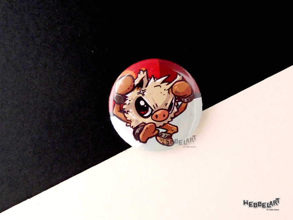 Button - Primeape - 38mm Badge - #057