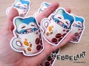 Pokemon Snorlax Coffee Vinyl Sticker