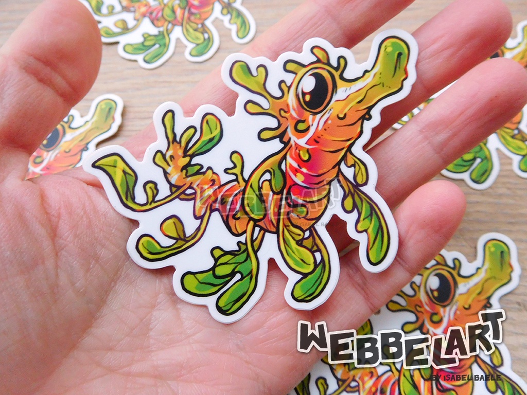 Leafy Sea Dragon Coffee Vinyl Sticker