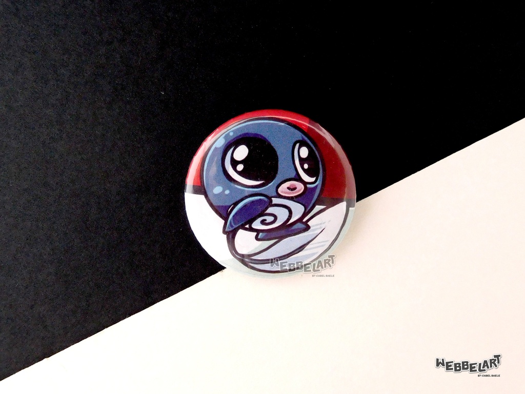 Button - Poliwag - 38mm Badge - #060