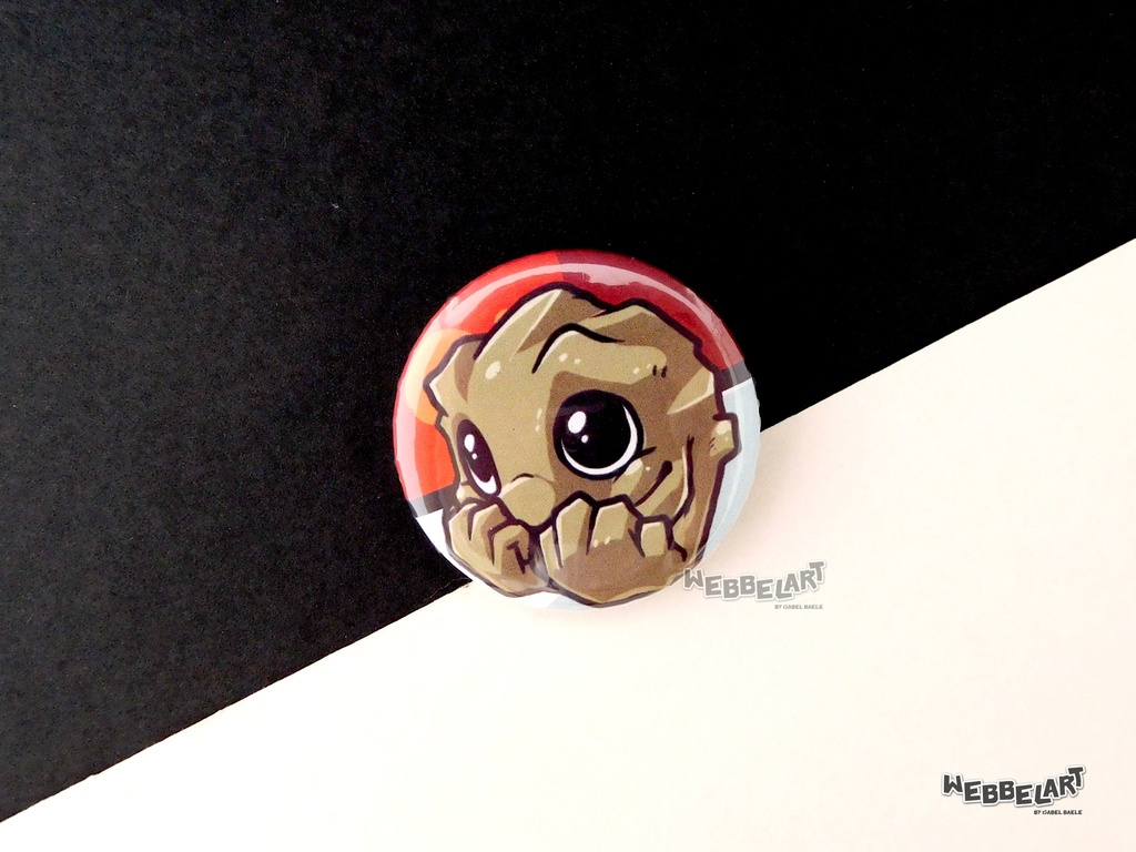 Button - Geodude - 38mm Badge - #074