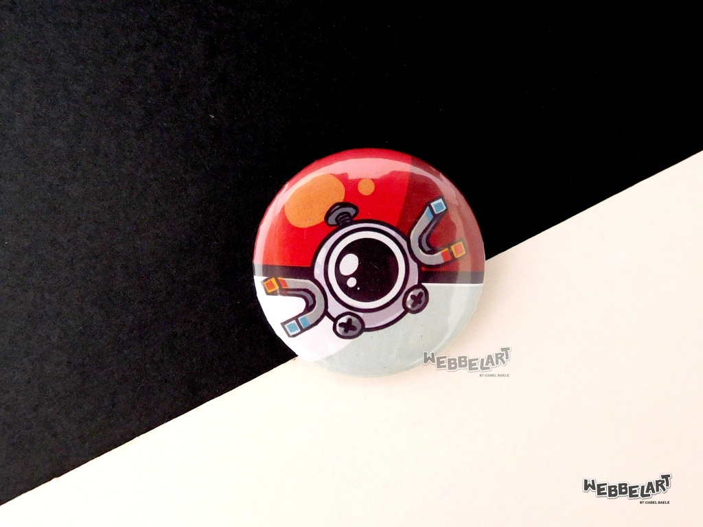 Button - Magnemite - 38mm Badge - #081