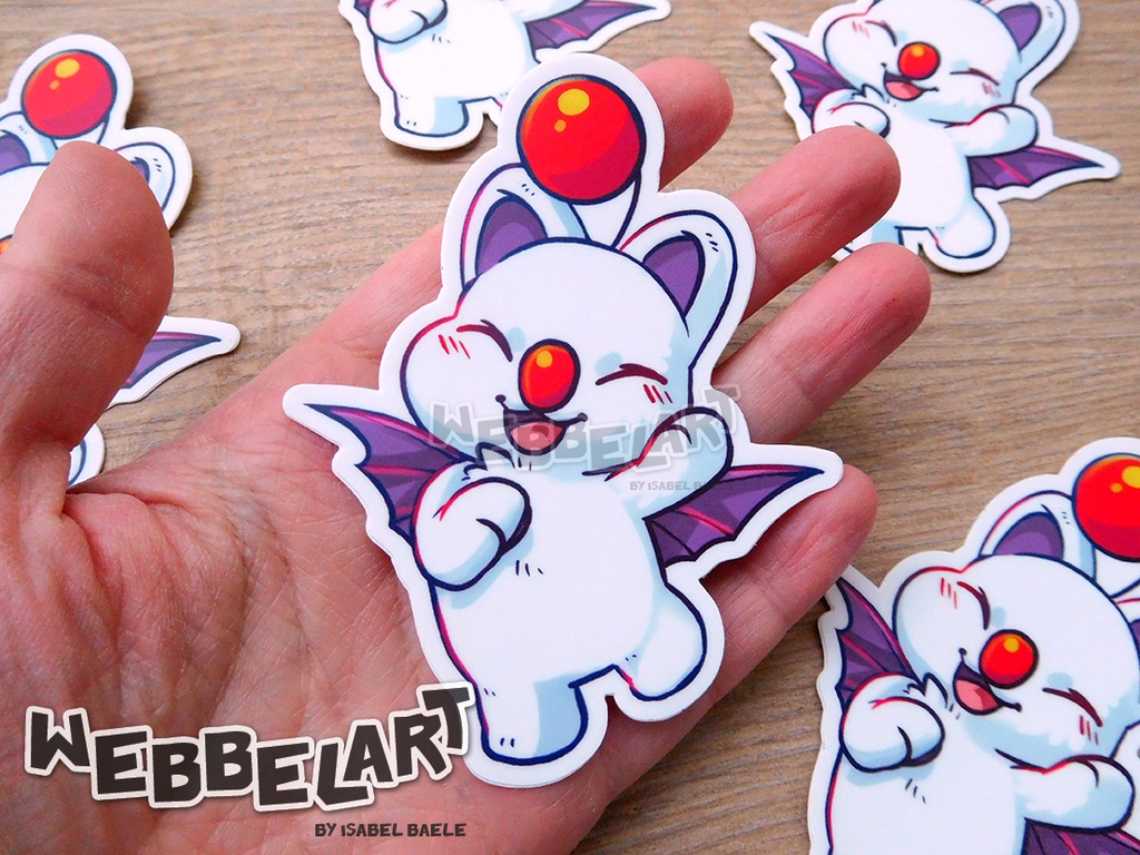 Final Fantasy Moogle Vinyl Sticker