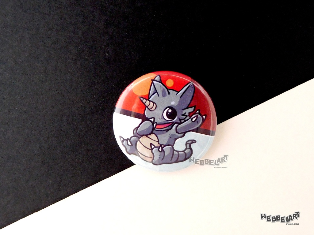 Button - Rhydon - 38mm Badge - #112