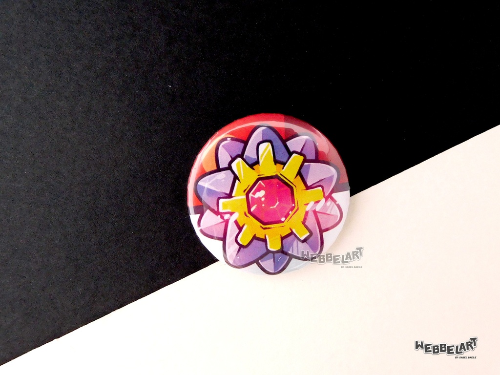 Button - Starmie - 38mm Badge - #121 (Button)