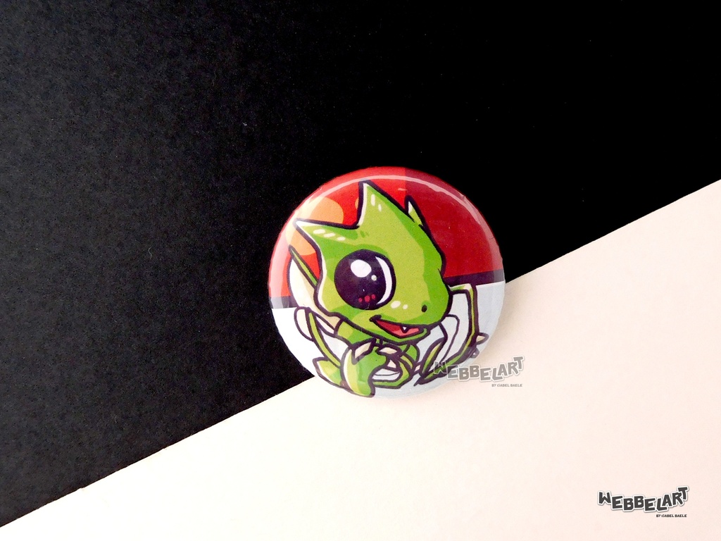 Button - Scyther - 38mm Badge - #123 (Button)