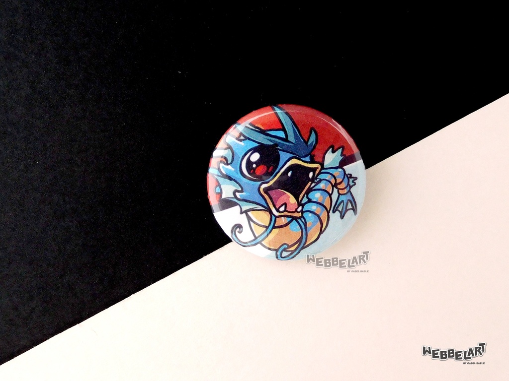 Button - Gyarados - 38mm Badge - #130 (Button)