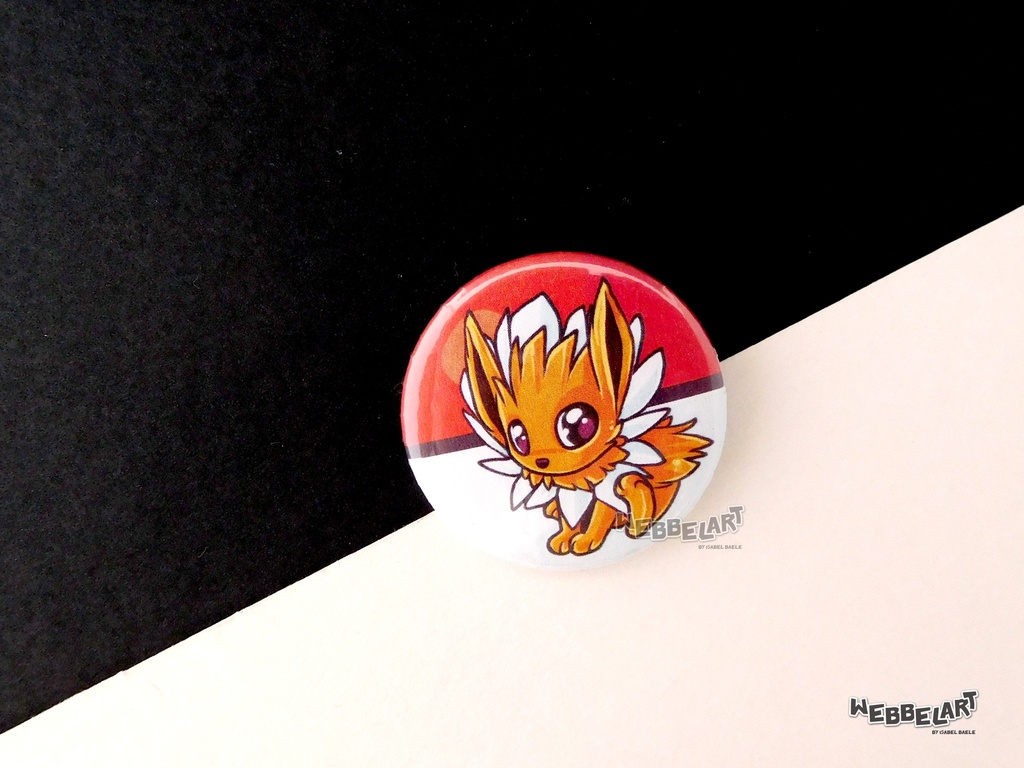 Button - Jolteon - 38mm Badge - #135