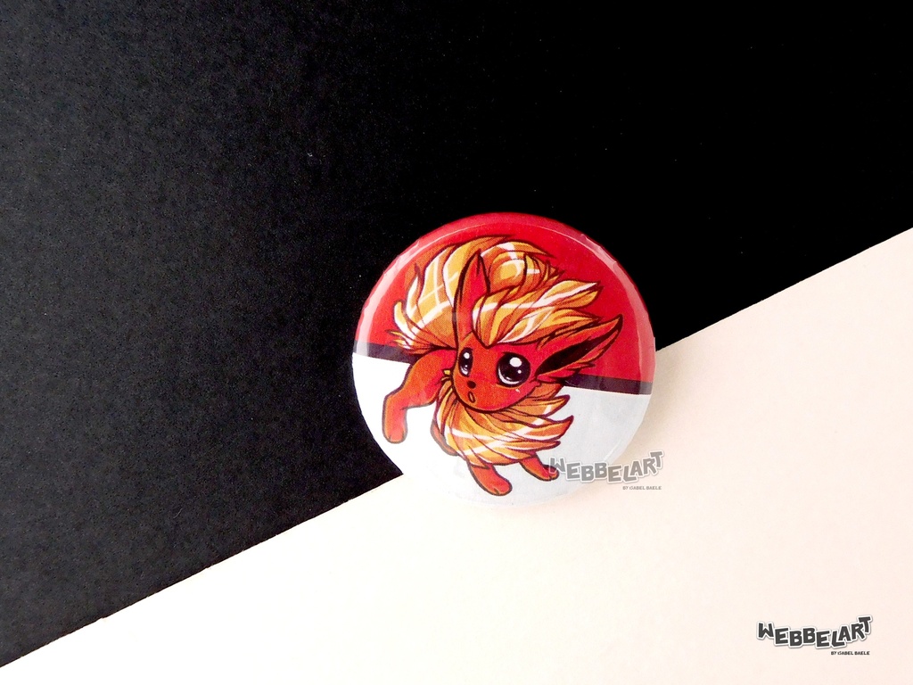 Button - Flareon - 38mm Badge - #136
