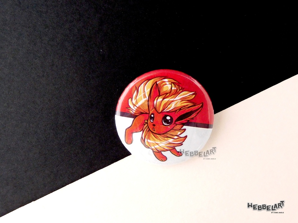 Button - Flareon - 38mm Badge - #136 (Button)