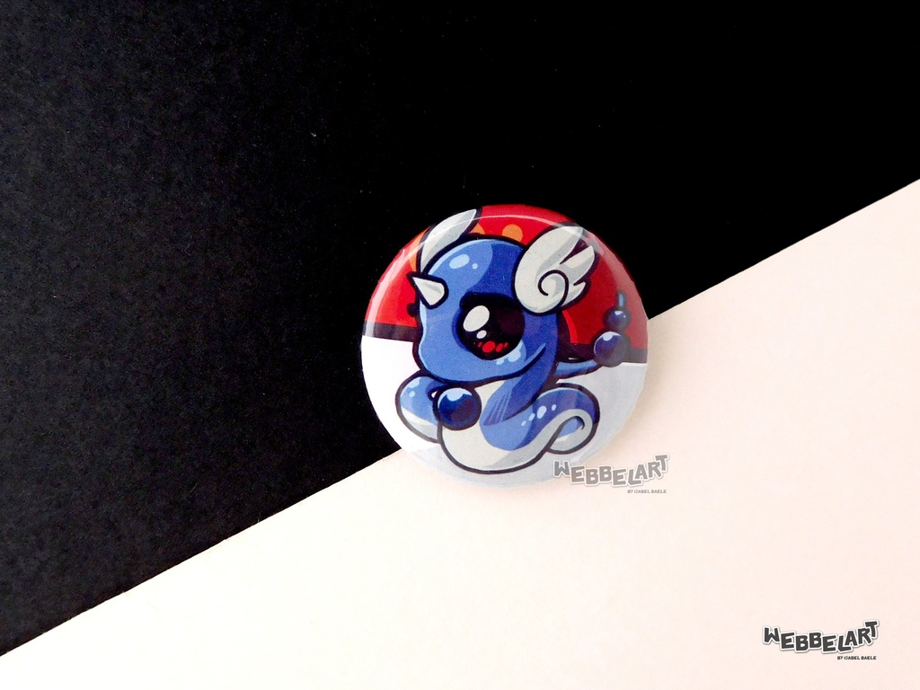 Button - dragonair - 38mm Badge - #148 (Button)