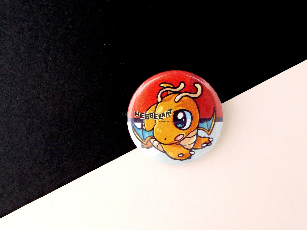 Button - Dragonite - 38mm Badge - #149 (Button)