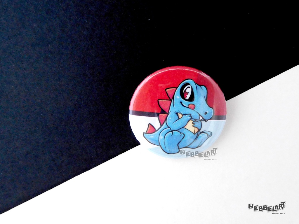 Button - Totodile - 38mm Badge - #158