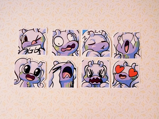 Goodra Emotes - Pokemon - Sticker set - 8 pieces